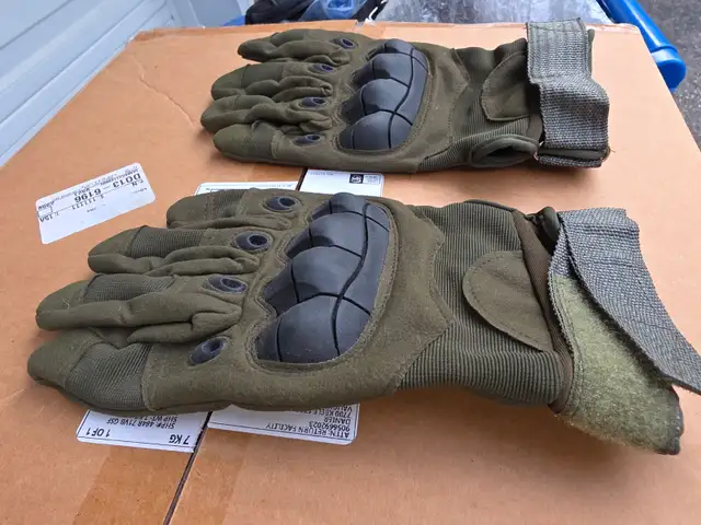 Military Green Motorcycle Riding Gloves - Photo 8