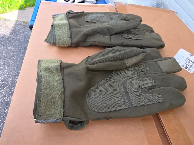 Military Green Motorcycle Riding Gloves - Photo 9