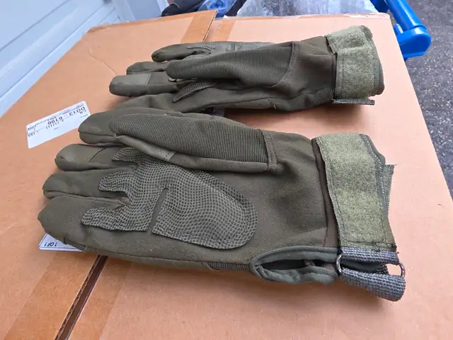 Military Green Motorcycle Riding Gloves - Photo 10