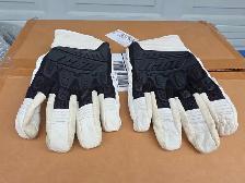 Icon Hooligan White Leather Motorcycle Short Riding Gloves