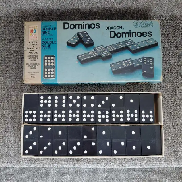 Jeu de dominos vintage Double Neuf en bois