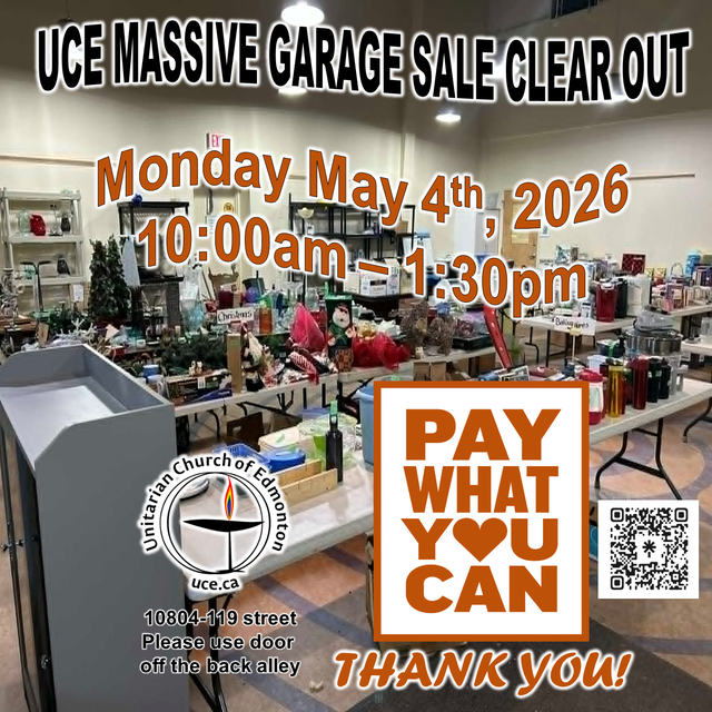 MASSIVE Garage Sale at Unitarian Church of Edmonton