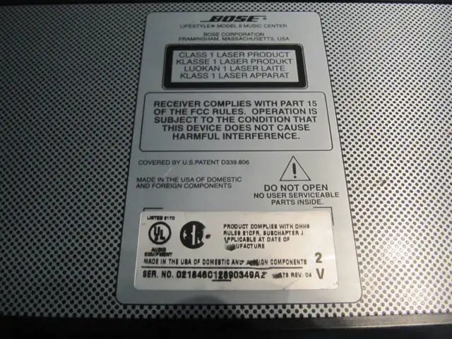 Classic Bose ModelLifestyle 5 Music Center CD Receiver Circ 1995 - Photo 9