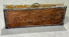 Vintage Wooden Tool Box/Storage Trunk (w Ornate Metal Hardware)