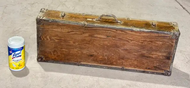 Vintage Wooden Tool Box/Storage Trunk (w Ornate Metal Hardware) - Photo 10