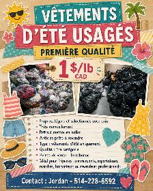 Lot de vetements ete 1$/lb — Special revendeurs