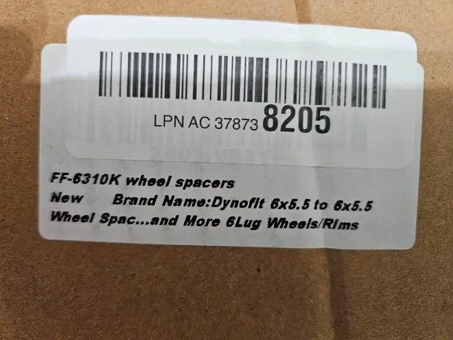 Dynofit 6x5.5 Wheel Spacers 1.5