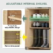 Brand New 39.5' 2-Door Rattan Shoe Storage Cabinet Special $149