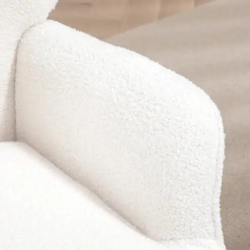 Brand New Upholstered Sherpa Fluffy Armchair $189 - Photo 5