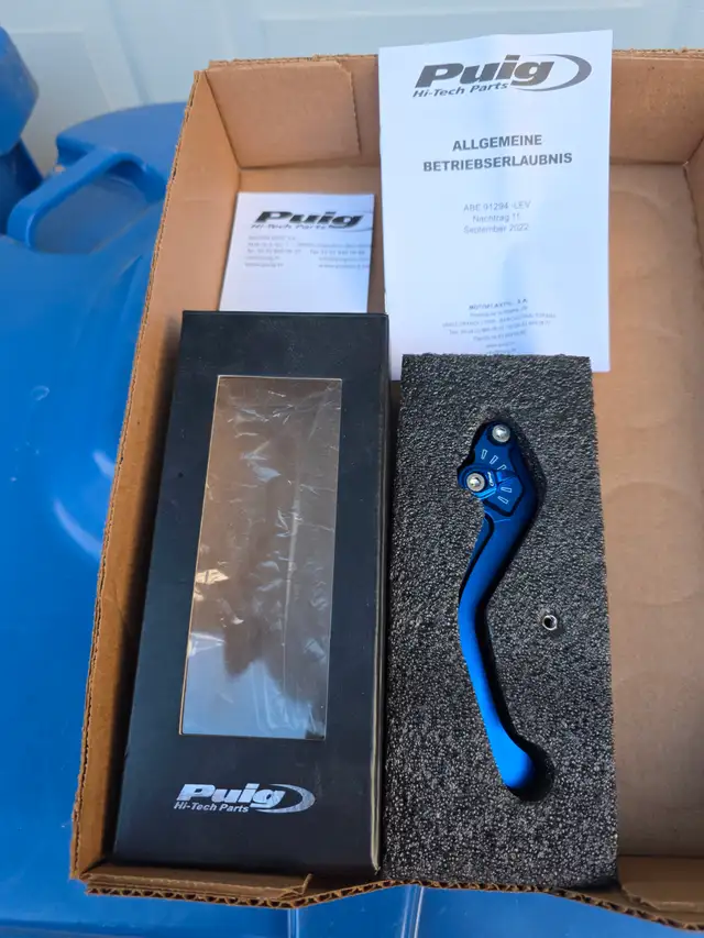 Puig Kawasaki ZX14R 2018 Blue Idinozied Short Brake Leaver - Photo 2