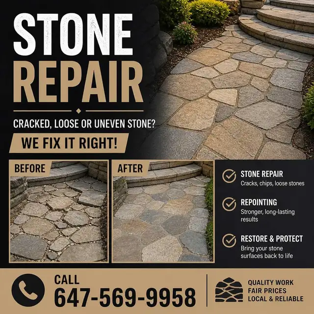 STONE INSTALLATION AND REPAIR FREE ESTIMATE