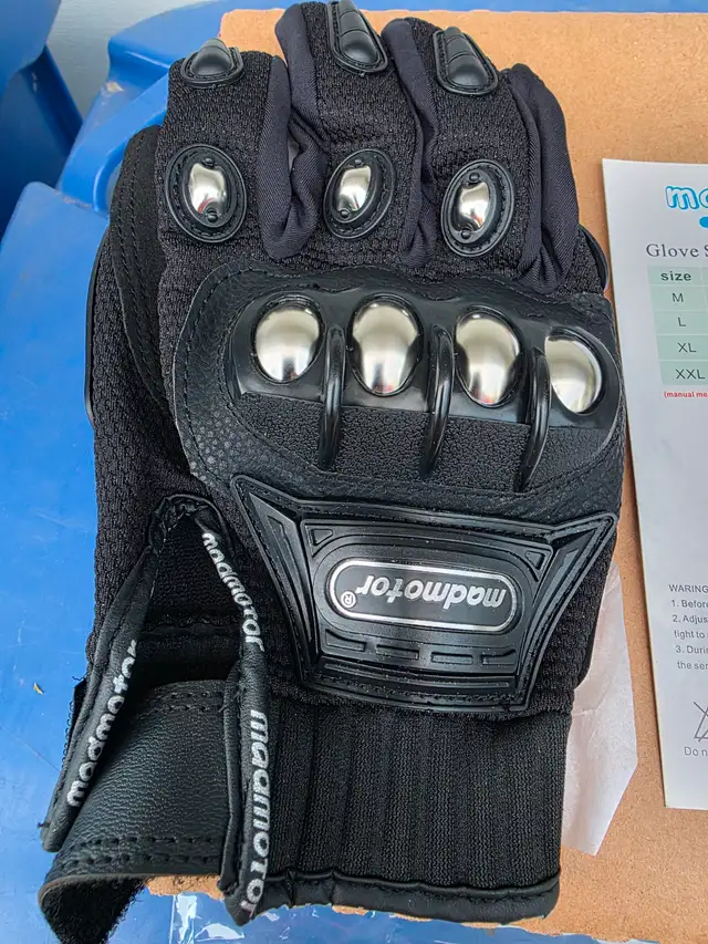 Madmotor Reinforced Safety Gloves Knuckle Protection Breathable2 - Photo 2