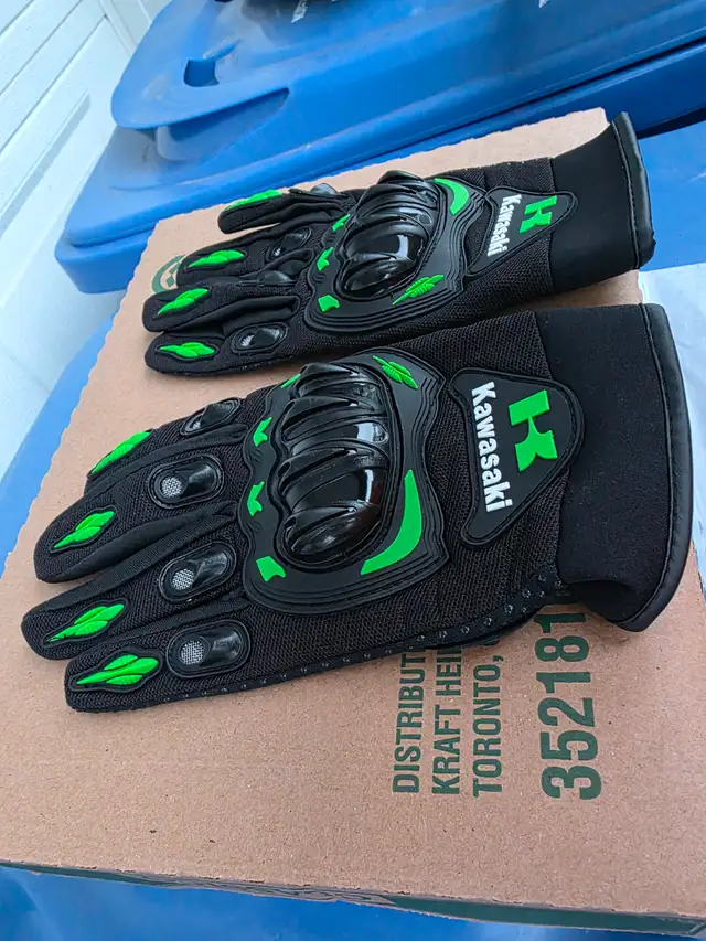 Kawasaki Mesh Motorcycle Short Riding Gloves - Photo 5