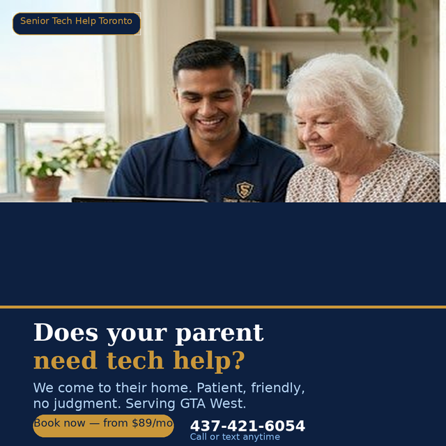 In-Home Tech Help for Seniors — Etobicoke, Mississauga, Brampton - Photo 2
