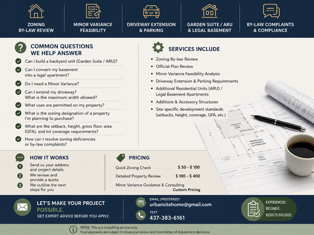 GTA Zoning By-Law & Minor Variance Consulting