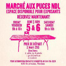 Espace disponible pour exposants marché aux puces
