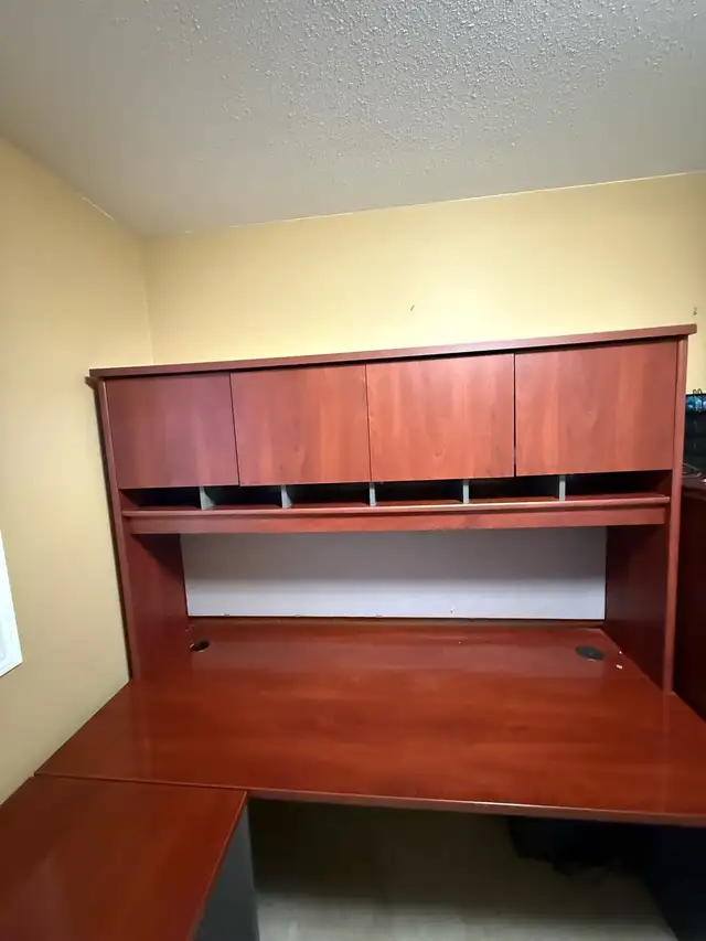 Free office desk, filing cabinet and hutch - Photo 3