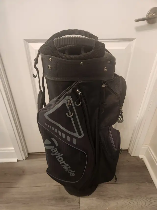 TaylorMade Select Plus Golf Cart Trolley Bag, Black/Charcoal - Photo 4
