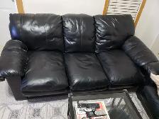 Free Black Leather Sofa!