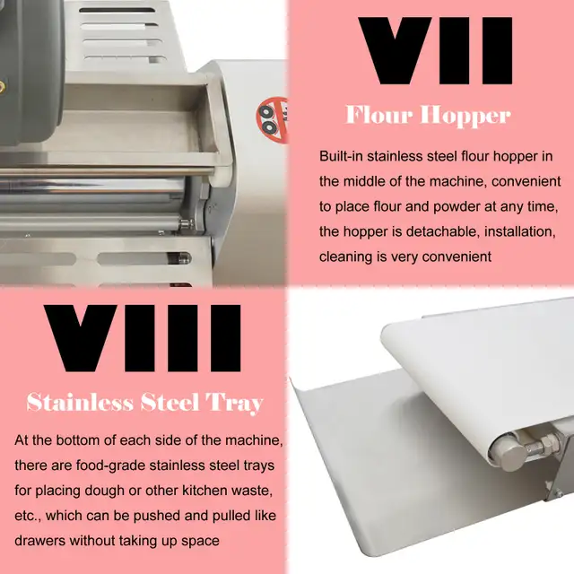 110V 550W Commercial Dough Sheeter Counter Top Roller 056347 - Photo 9