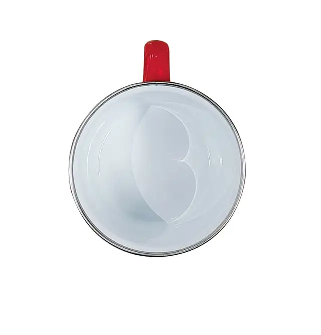 10Pc 12oz Fine Enamel Cup Silver Lip Mug Heat Press 000995 - Photo 4