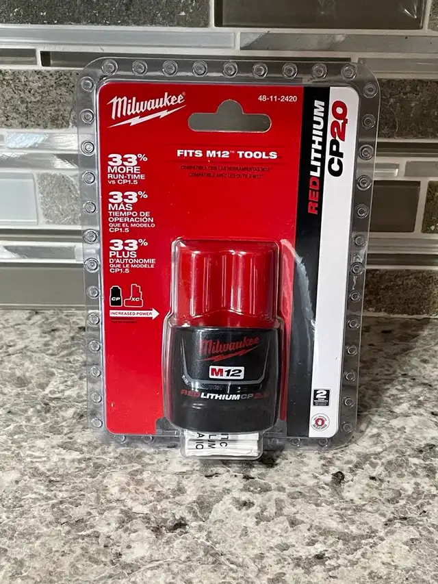 New Milwaukee M12 2AH CP2.0 Battery