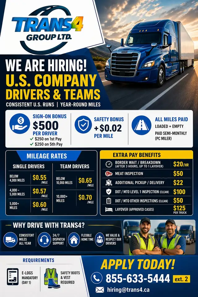 Now Hiring - AZ TEAM DRIVER (USA) - 72 cents per mile
