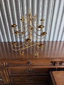 Free delivery used antique Gold Metal Candelabra