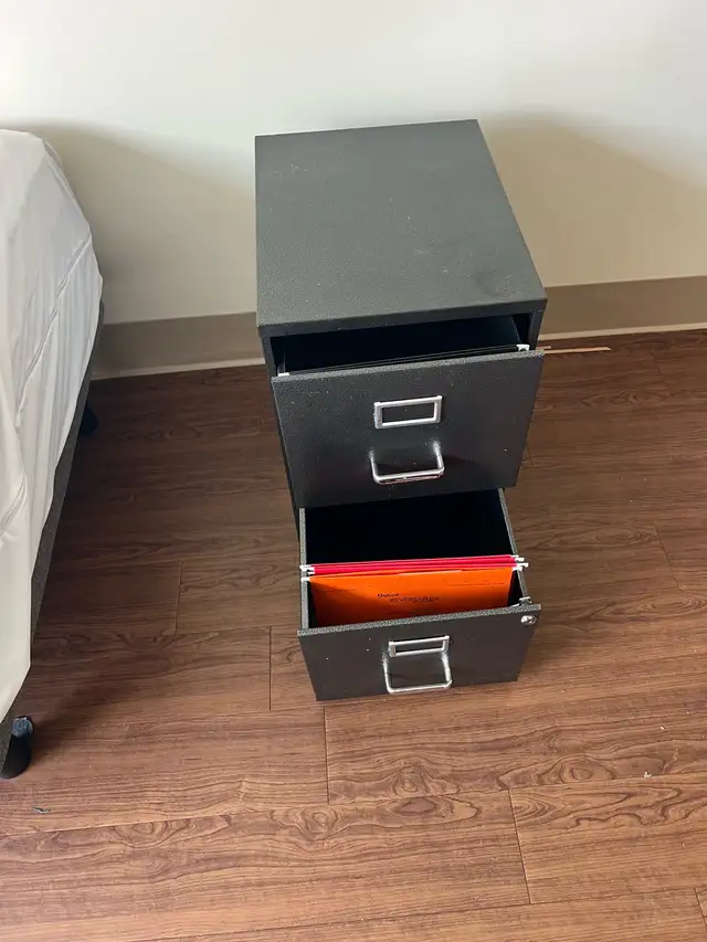 Free delivery used Black 2-Drawer Filing Cabinet - Photo 4
