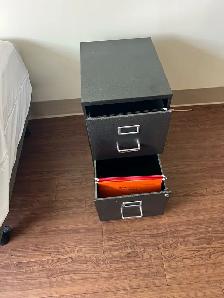 Free delivery used Black 2-Drawer Filing Cabinet - Photo 4