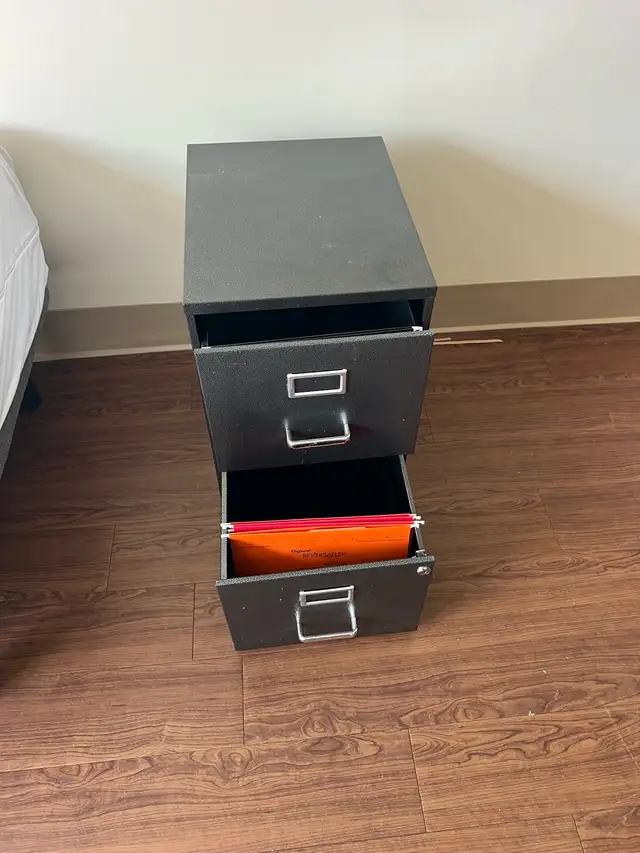 Free delivery used Black 2-Drawer Filing Cabinet - Photo 7
