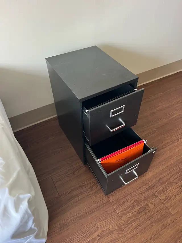 Free delivery used Black 2-Drawer Filing Cabinet - Photo 8
