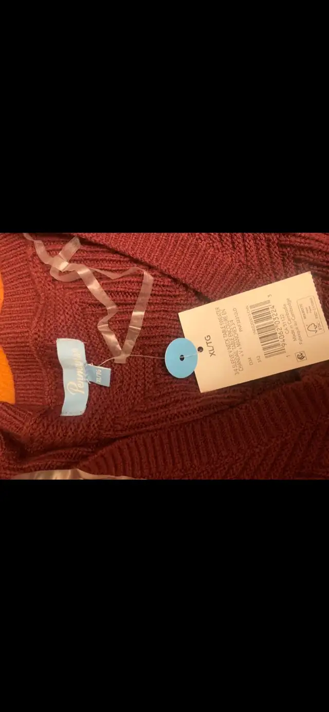 NEW. Burgundy sweater. XLG. Pennington - Photo 2