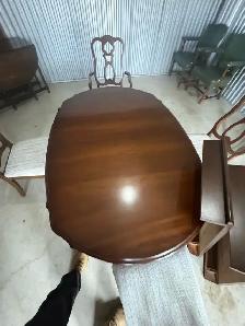 Free delivery used Wooden Dining Table with 4 chairs - Photo 5