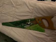 Vintage Hand painted saw