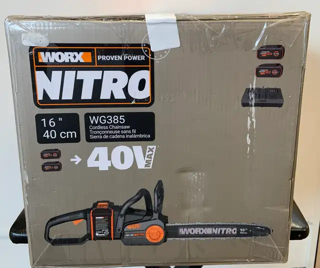 Worx WG385 40v (16"/ 40cm) Battery Powered Chainsaw - Photo 2