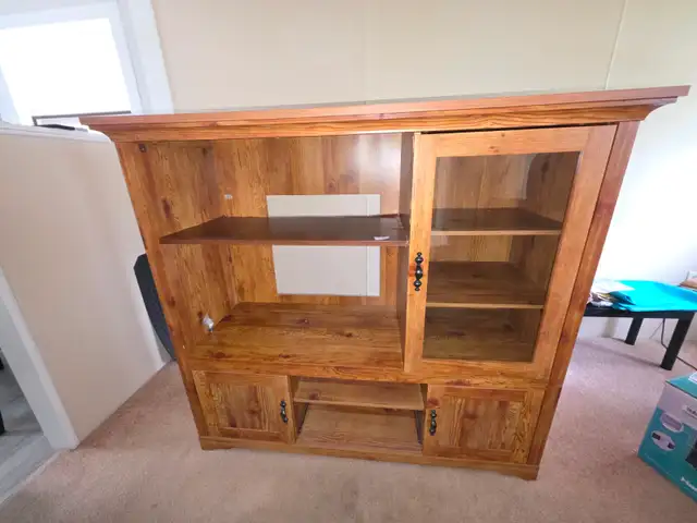 Entertainment Unit TV Stand Stereo Component Cabinet W 1 Drawer