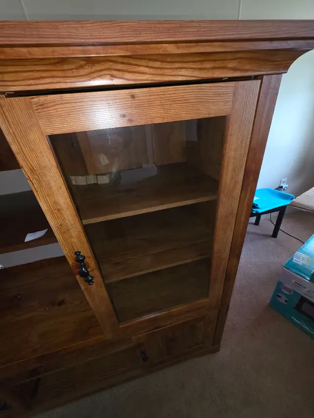 Entertainment Unit TV Stand Stereo Component Cabinet W 1 Drawer - Photo 8