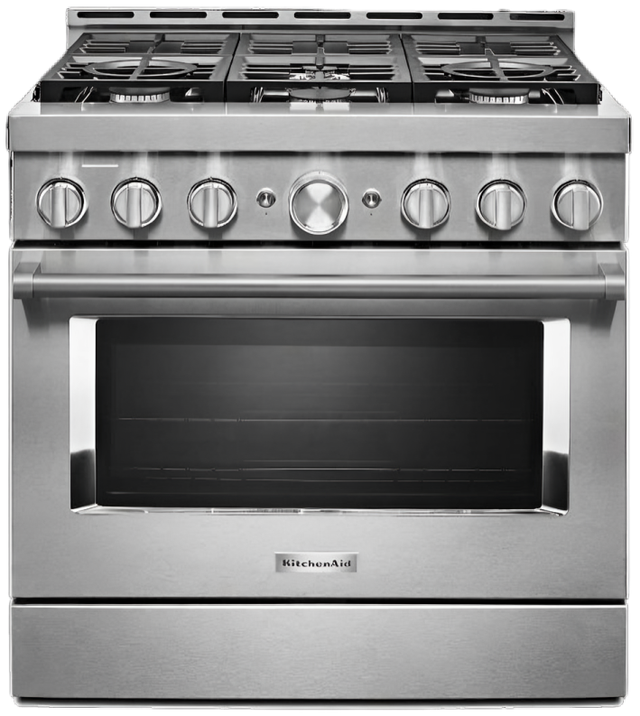 Kitchenaid Gas Range KFGC506JSS 36' Commercial Style 6 Burners - Photo 2