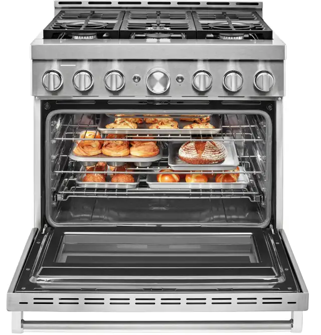 Kitchenaid Gas Range KFGC506JSS 36' Commercial Style 6 Burners - Photo 3
