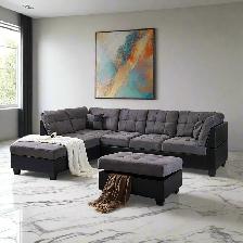 New Sofa Sectional Set with Storage Ottoman Clearance Sale