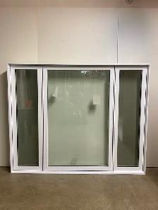10857BP Fenêtre Battant PVC Blanc 1/4 1/2 1/4 78 1/4 x 61 3/4