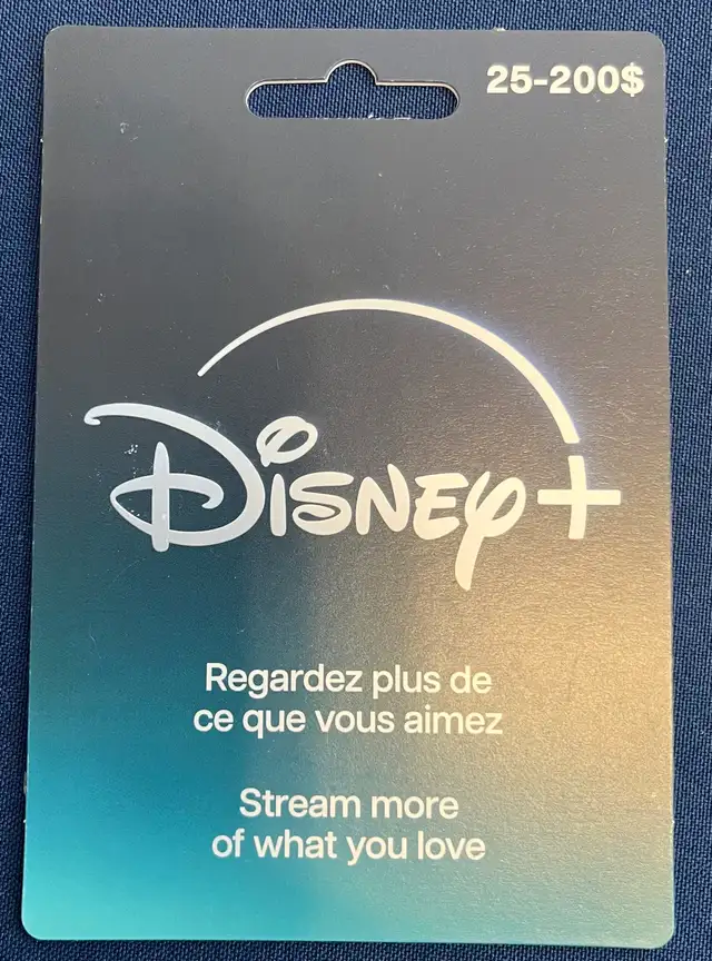 Disney Plus Gift Card $75 value