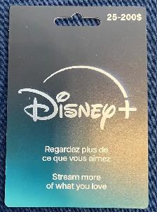 Disney Plus Gift Card $75 value