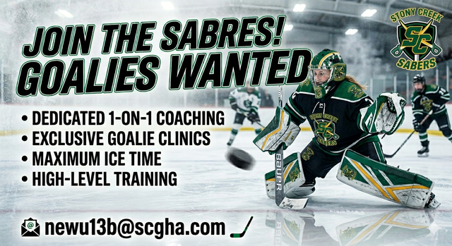 Stoneycreek Sabres U13B goalie  wanted