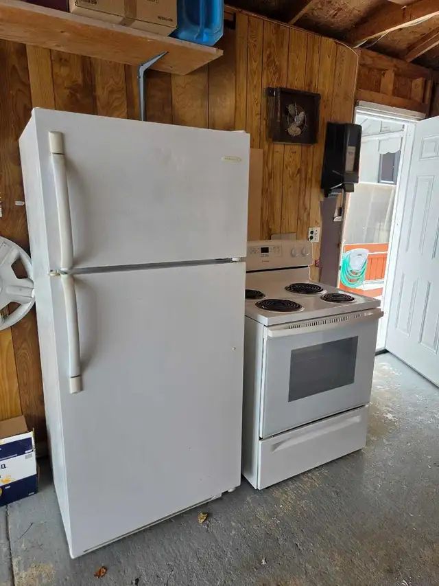 Fridge and stove