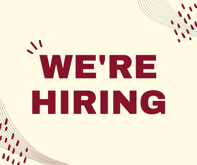 We are Hiring!