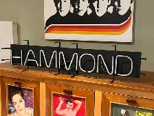 Vintage Neon Hammond Organ Dealer Sign