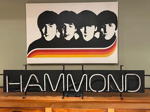 Vintage Neon Hammond Organ Dealer Sign - Photo 4