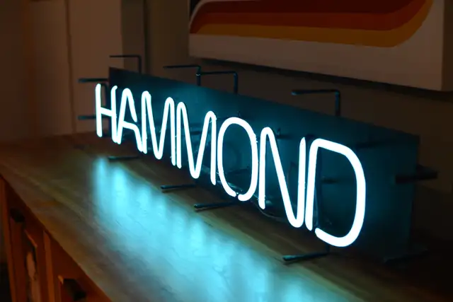Vintage Neon Hammond Organ Dealer Sign - Photo 6